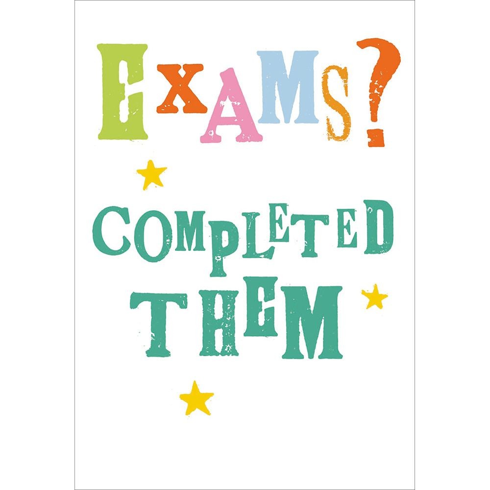 Exam Congratulations Card Letterpress Congratulations
