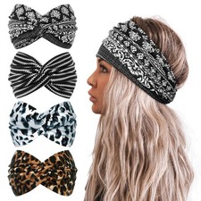 Extra Wide Headbands For Women Sport Yoga Workout Turban Non Slip Fashion