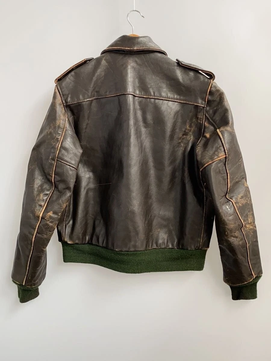 Chaqueta de cuero Schott Blouson 40 - marrón liso 4118
