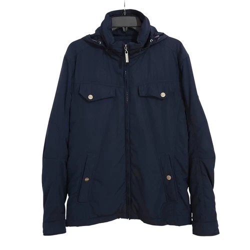 Finn Flare Demi-Season Full Zip Jacket European Medium Navy Lightweight Coat - product listing photo