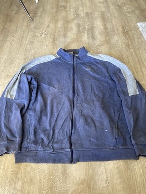 Puma Vintage Zip up Sweatshirt Size XL Blue grey Retro 90s Streetwear Men