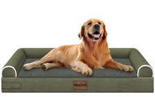 Orthopedic Dog Bed for X-Large Dogs, 40 x 32 Inch, Dark Green