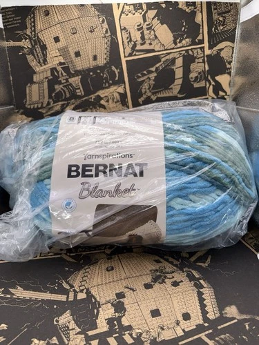 Yarnspirations Bernat Blanket 21.2oz Stormy Ocean 100% Polyester Super Bulky - product listing photo