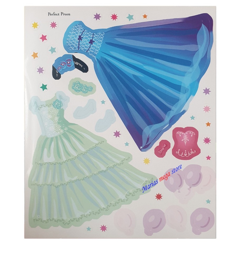 SPARKLY PRINCESS DRESS UP FUN -COLOURING STICKER ACTIVITY BOOK-OVER 50 ...