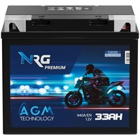 NRG AGM Motorradbatterie 33Ah 12V Batterie Y60-N30L-A C60-N30L-A 53030 30Ah 32Ah