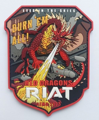 USAF 99th ERS RAF Fairford Red Dragons at RIAT 2025 U-2 U2 Burn Em All Patch