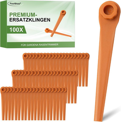 100 Stück PA6 Ersatzmesser Rotorcut Kompatibel Mit Rasentrimmer Gardena,Kunststo