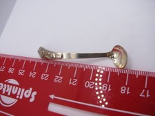 Vintage Silver Salt Spoon With Ornate Curved Handle - Ladle Shape