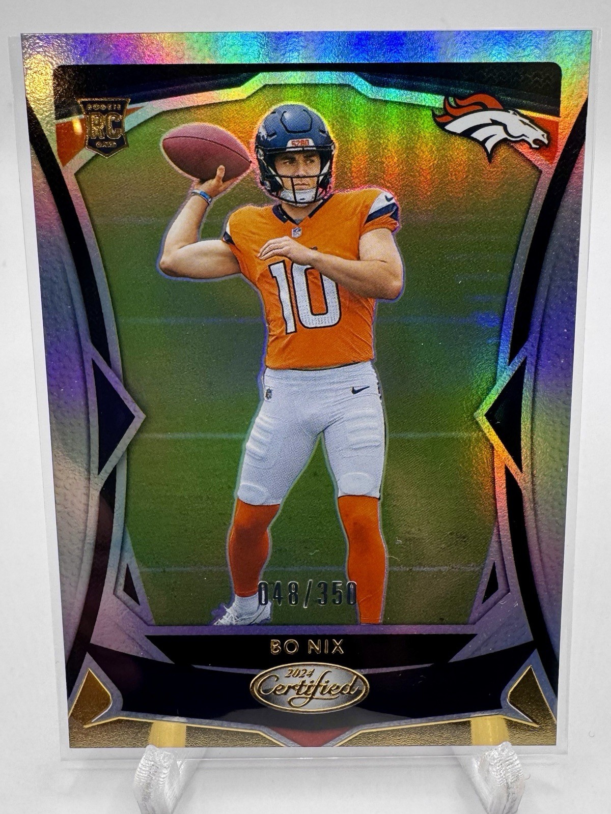2024 Panini Certified Bo Nix RC #109 Mirror Silver SP #/350