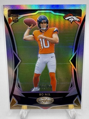 2024 Panini Certified Bo Nix RC #109 Mirror Silver SP #/350