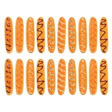 Cute Mixed Long Bread Dollhouse Miniature Food Yellow, 20pcs