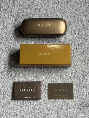 Authentic Gucci Glasses Case Box Card Velvet Interior