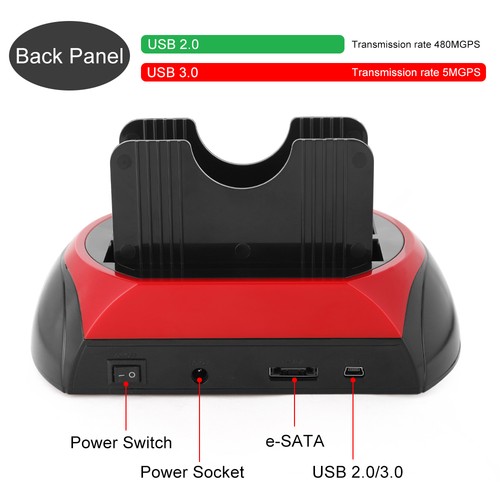 2.5'' 3.5'' External HDD Docking Station Kit HUB OTB Hard Disk Drive Card Reader - Picture 4 of 14