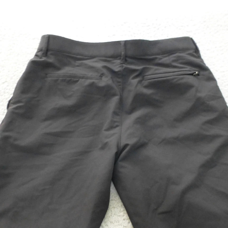 Pantalones Banana Republic Para Hombre 32x32 Negros Rectos Rendimiento Absorbente Preppy Foto 4 de 4
