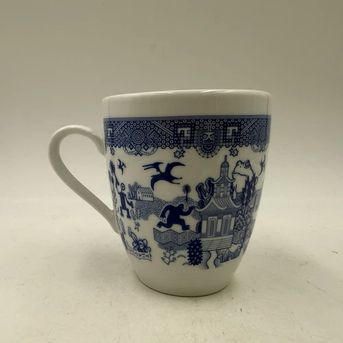 Vtg Don Moyer Calamityware Things Could Be Worse Blue White Coffee Mug Poland