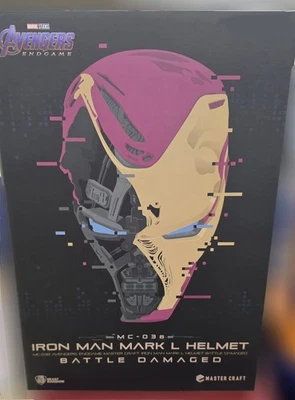 Avengers Endgame Statue Master Craft Iron Man Mark50 Casque Battle Damaged - Photo 1/4