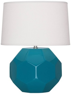 Franklin Peacock Glazed Ceramic Accent Table Lamp
