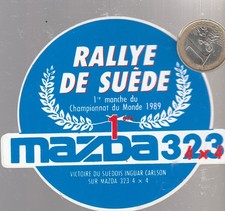  Automobile. RALLYE de SUEDE 1989. MAZDA 323. WRC