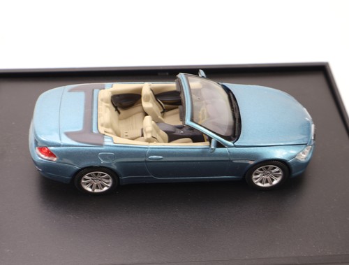 Kyosho modellino auto BMW Serie 6 Cabrio E63 blu atlantico in scatola pieghevole / 1:43 - Foto 4 di 4