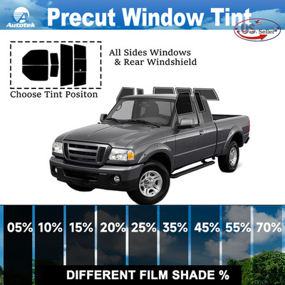 PreCut All Sides Window Film Any Tint Shade For Ford Ranger Super Cab