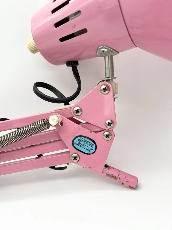 Lámpara de Escritorio Brazo Columpio Ajustable Rosa Vintage Arquitecto Dibujo Tarea Luz Foto 3 de 4