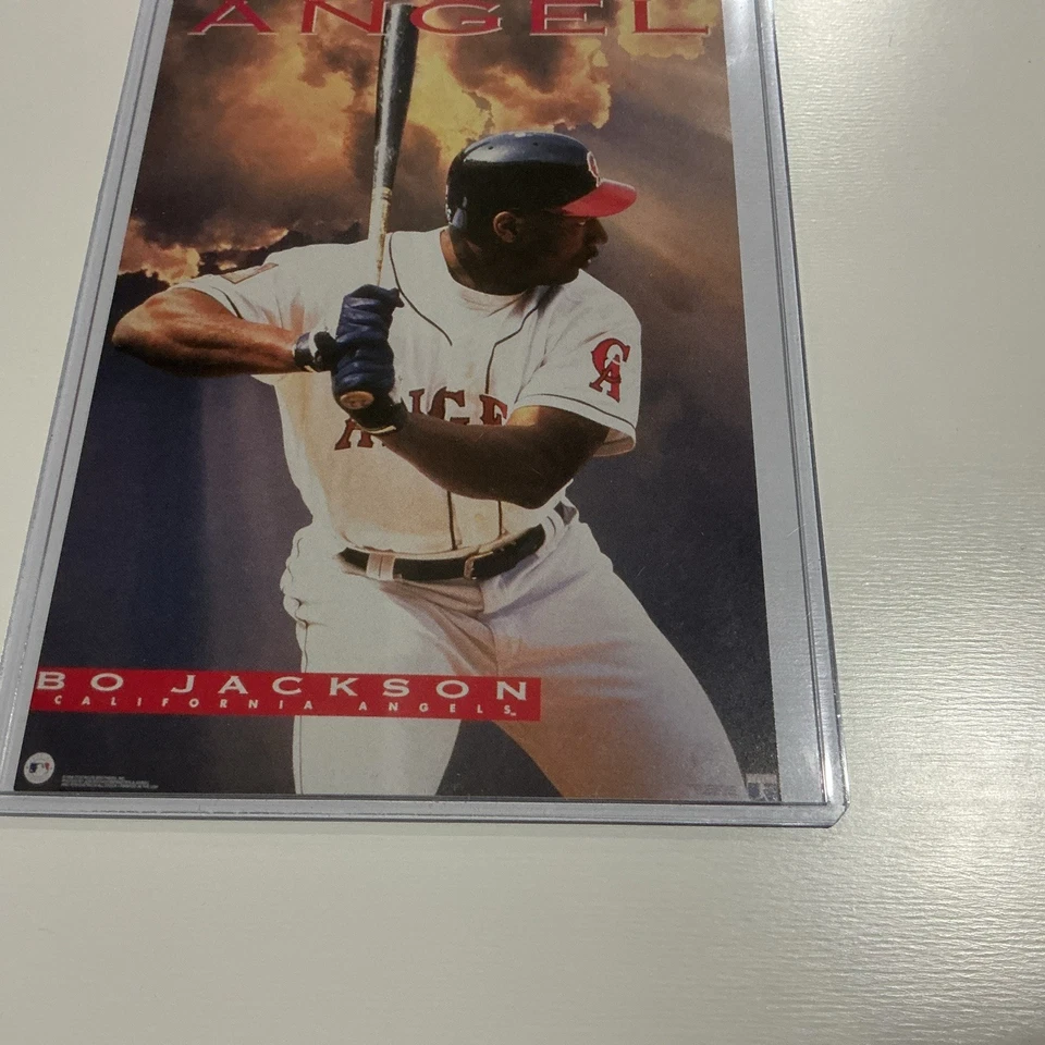 Vintage 1994 Bo Jackson Promo Poster Card Guardian Angel Angels 4 X 6 VERY RARE - Image 3 of 4