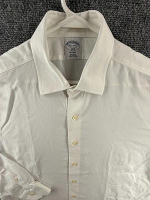 Brooks Brothers 16.5 34/35 Non-Iron Cotton Regent White Long Sleeve Button Up
