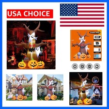 12 FT Halloween Inflatables Tree Outdoor Decorations Blow Up Yard Scary Dead ...