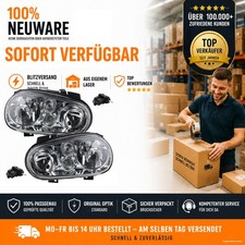Scheinwerfer Set passend für VW Golf IV 1J1 1997-2003 Links Rec. mit Stellmotor