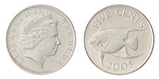 Bermuda 5 Cents, 1999-2021, KM #108, Mint