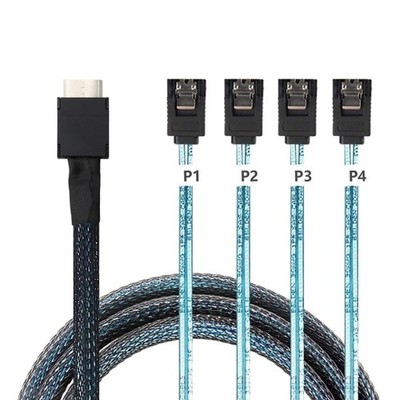 High-Speed OCuLink PCIe SAS Cable - 12Gbps, Blue