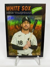 2026 Topps Heritage #90 Mike Tauchman Black Chrome Refractor /77 White Sox