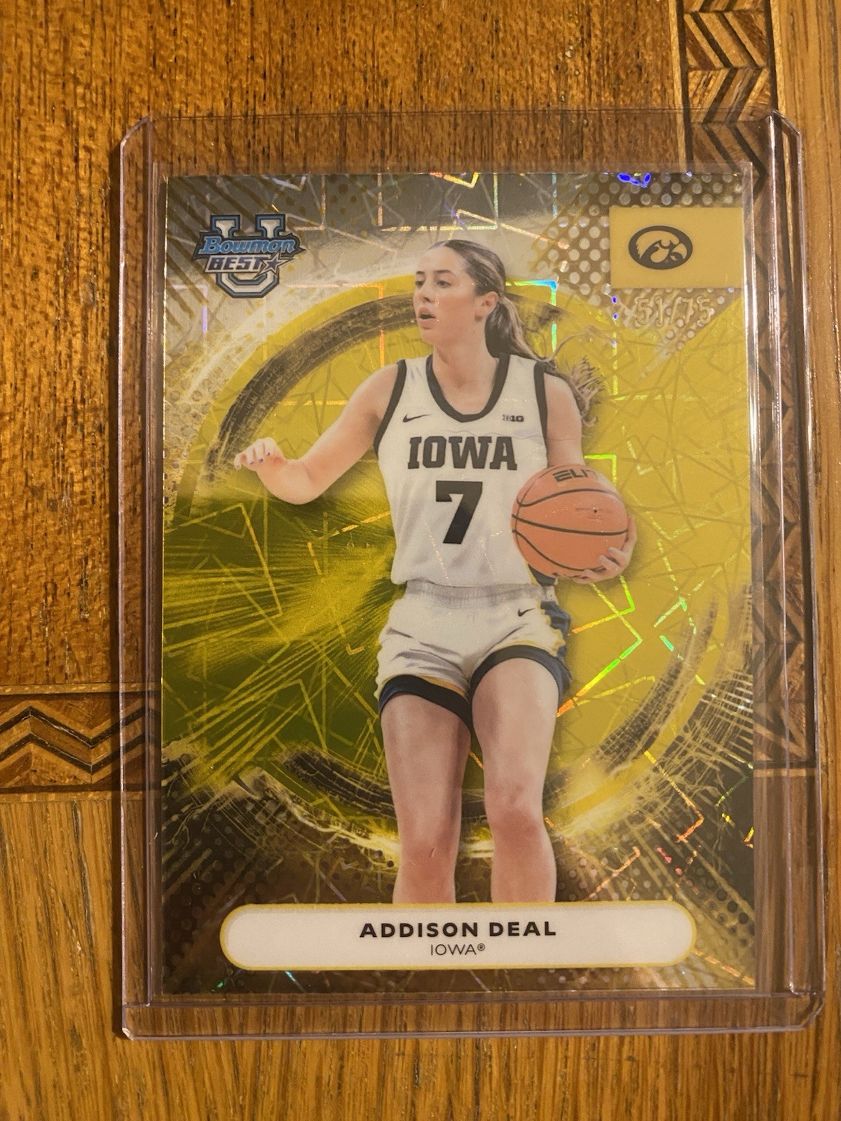 2025-26 Bowmans Best U Addison Deal Iowa Yellow 51/75