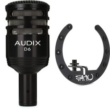 Audix D6 Cardioid Dynamic Kick Drum Microphone with The Kelly SHU Shockmount