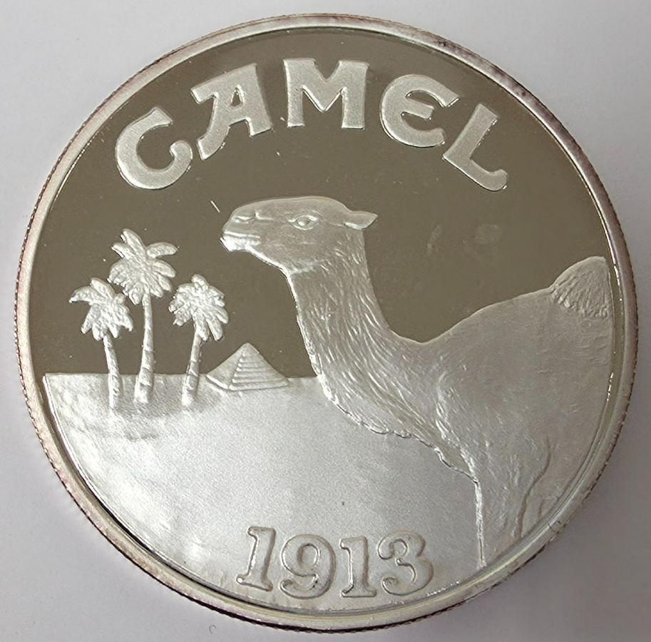 1993 Vintage Joe Camel 1 oz .999 Silver Round - Excellent