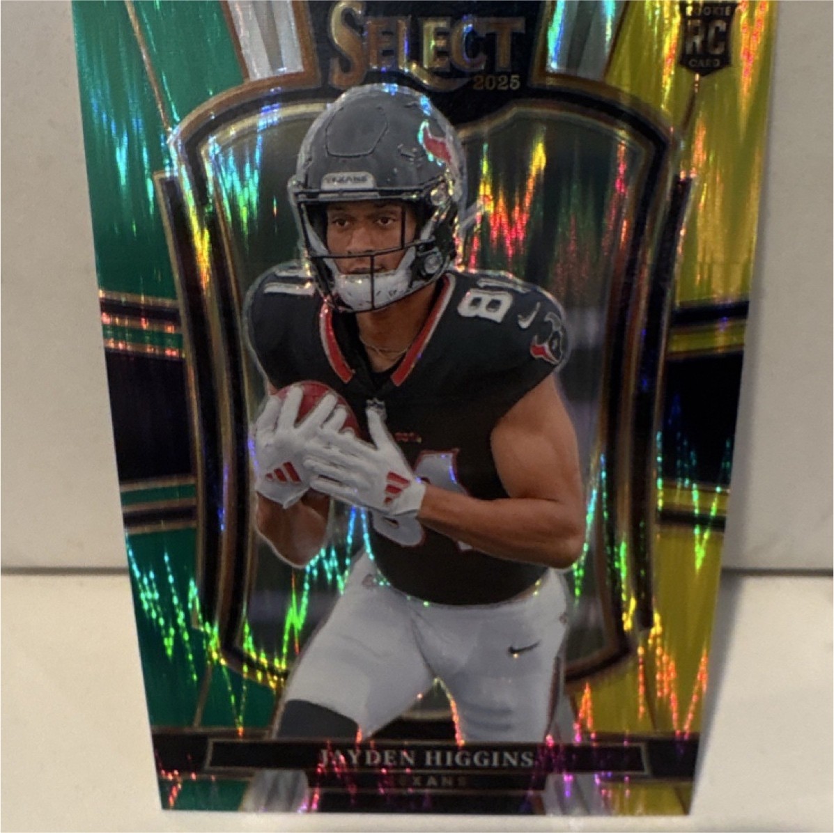 2025 Panini Select Jayden Higgins Houston Texans Rookie Premier Level Card #136