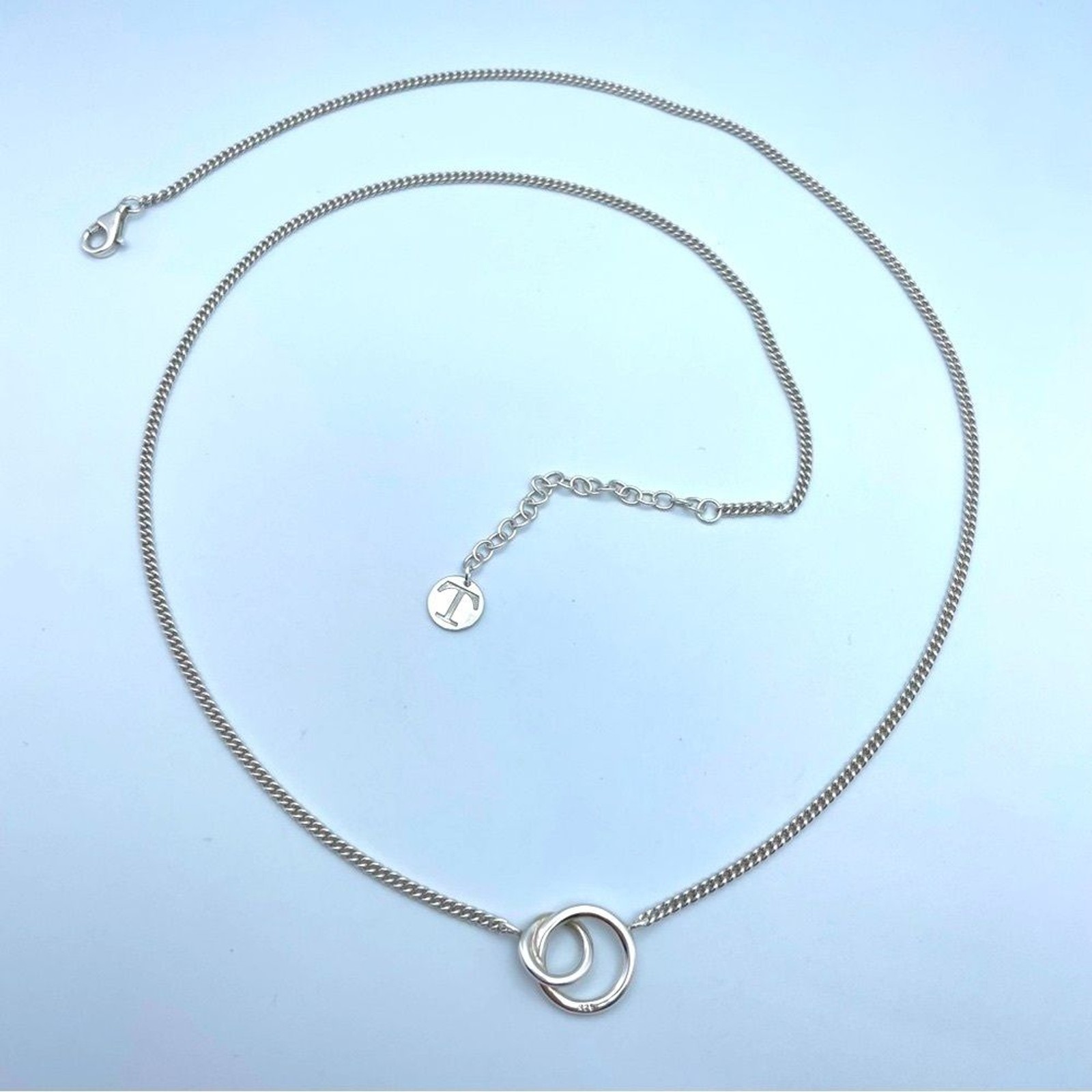 Talbots Sterling Silver Interlocking Rings Neckla… - image 2