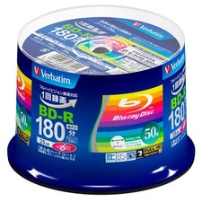 Verbatim 50 Bd-R 25Gb Blu-Ray Discs Recordable Once, 3.7 Inches