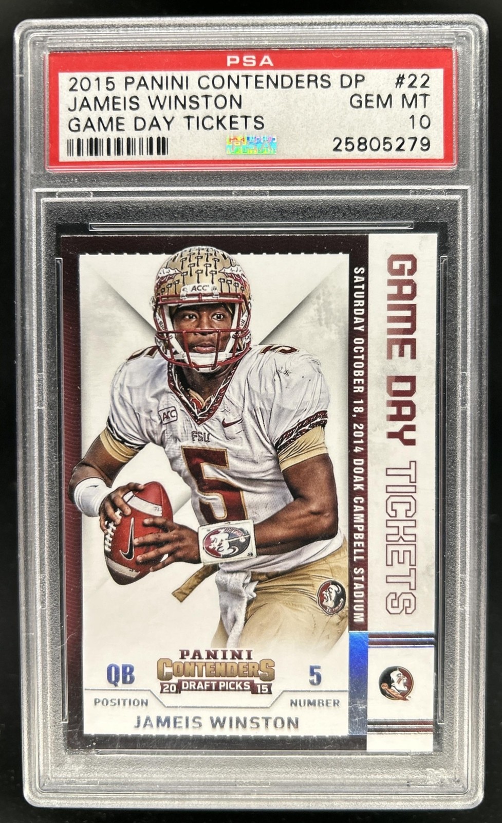 Jameis Winston Panini Contenders Draft Picks Game Day Tickets #22 Base
