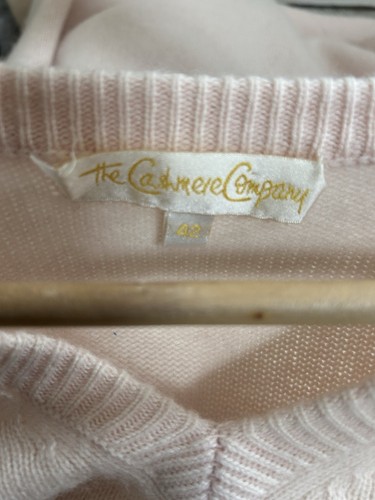 Cashmere Company Sleeveless Jumper Ladies Size XL 42 Pink Sweater 100% Cashmere - Picture 3 of 6