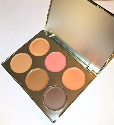 ICONIC LONDON Multi-Use Cream Blush Bronze & Highlight Palette 6x0.11oz