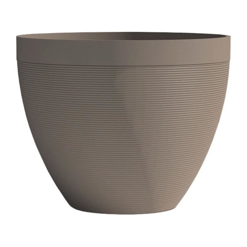 Pot de fleurs taupe GARDEN ID Green Care Impact 30cm pour jardin