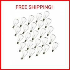 25-Pack ST35 Light Bulbs Replacement Edison Clear Bulbs -5 Watts C7/E12 Screw Ba