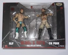 AEW Blood & Guts Dog Collar Match CM Punk MJF 2-Pack Action Figure New/Sealed