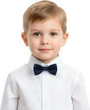 Bow Tie for Boys Classic Solid Color Satin Adjustable Kids Bow Tie for Party Gra
