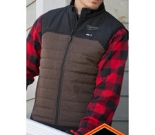 Milwaukee M300N-21L M12 Axis Heated Vest Brown Large