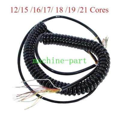 12-21 Cores Spring Spiral Cable Coiled Cable Fit for CNC Handheld Encoder