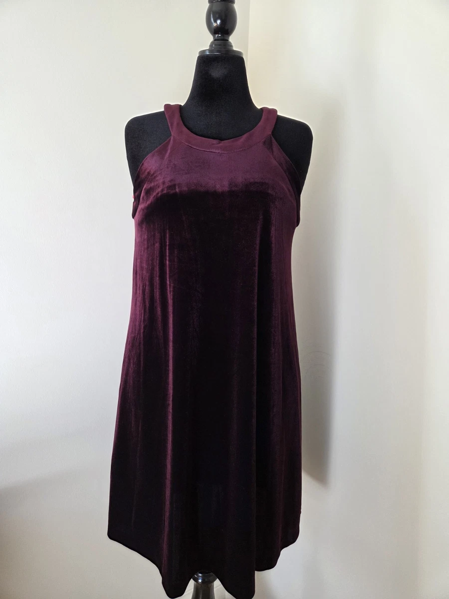 betsey johnson velvet halter dress NWT Womens Size 10 Betsey Johnson Maroon Velvet Halter Mini Sleeveless Dress  NEW