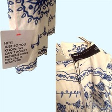 NWT ASOS Broderie Blouson Sleeve Midi Dress w/ Contrast Embroidery MSRP$260 Sz 6