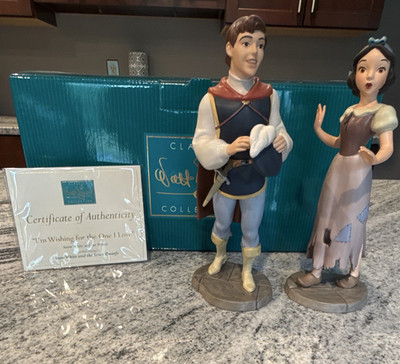 WDCC Snow White & Prince Figurines 8'' ''I'm Wishing For The One I Love 